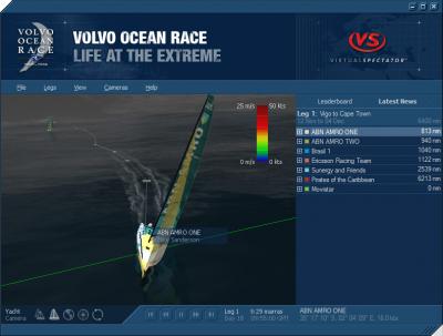 Volvo Ocean Race Virtual Spectator ruutukaappaus