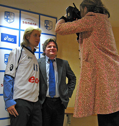 JP Lehtonen ja Petteri Nykky kuvattavina Turun Sanomiin
